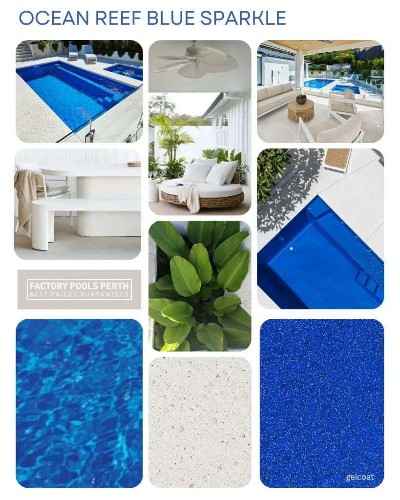 Ocean Reef Blue Sparkle - Inspirational Moodboard